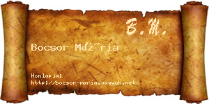 Bocsor Mária névjegykártya